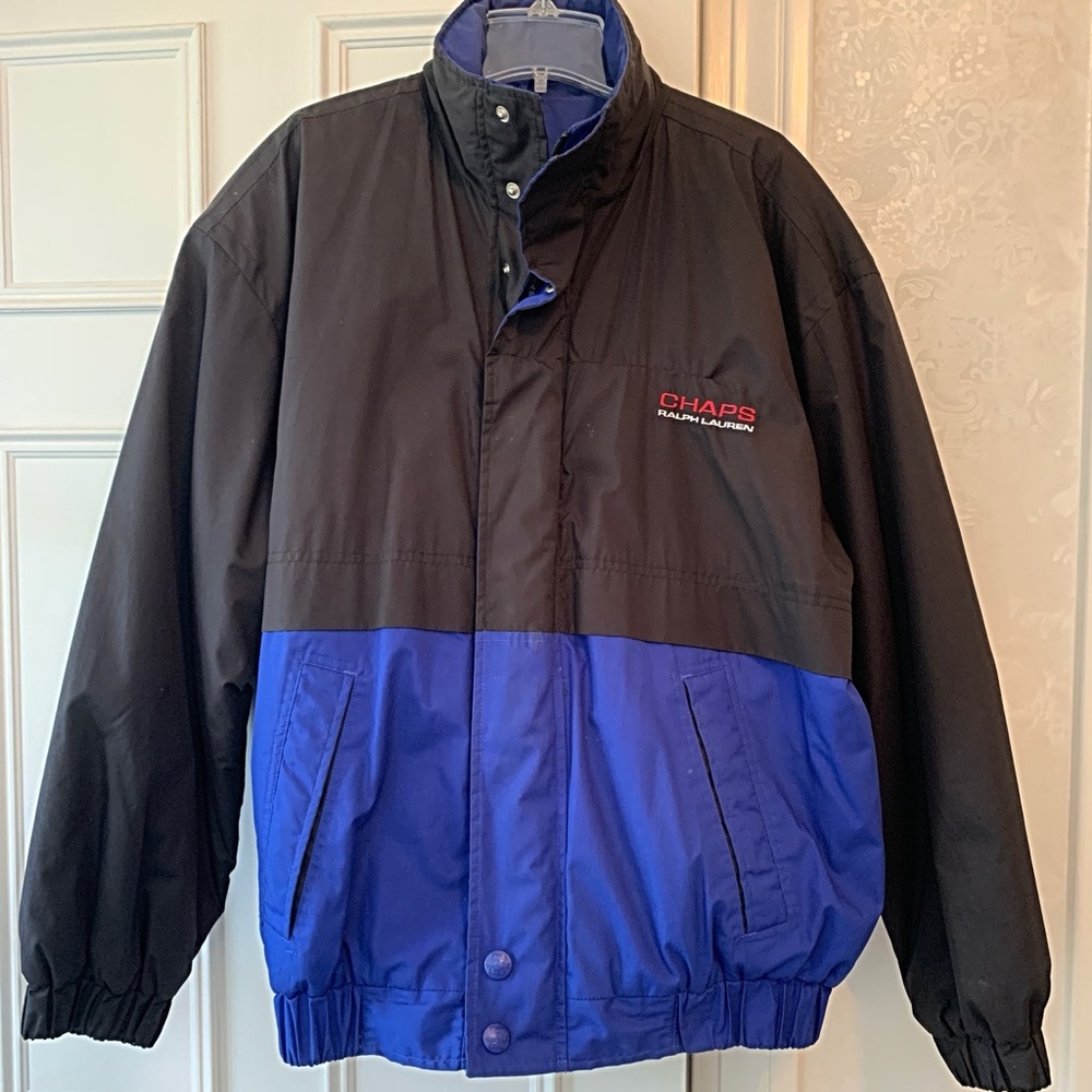Chaps Men's Black and Blue Jacket